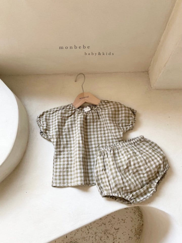 MONBEBE - Korean Children Fashion - #Kfashion4kids - Linen Check Bloomer - 11