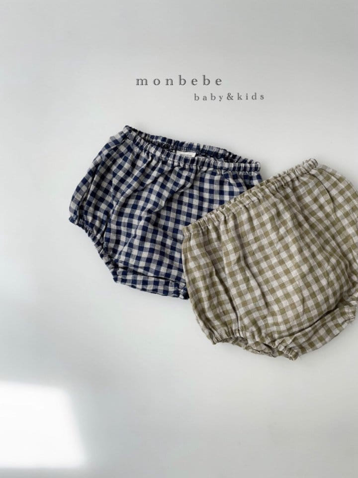 MONBEBE - Korean Children Fashion - #Kfashion4kids - Linen Check Bloomer - 2