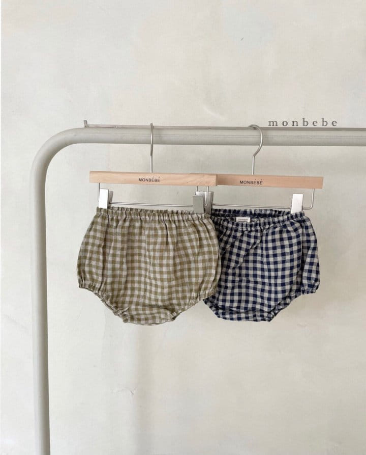 MONBEBE - Korean Children Fashion - #Kfashion4kids - Linen Check Bloomer - 6