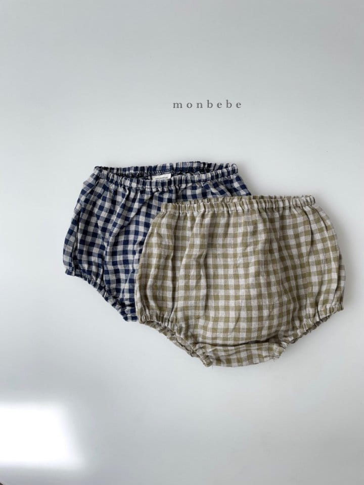 MONBEBE - Korean Children Fashion - #Kfashion4kids - Linen Check Bloomer - 8