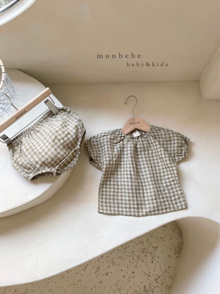 MONBEBE - Korean Children Fashion - #Kfashion4kids - Linen Check Blouse - 12