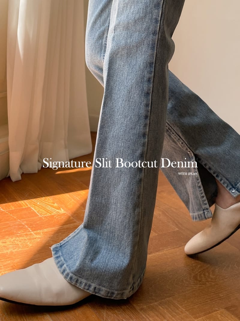 MONE - Korean Children Fashion - #Kfashion4kids - Bootscut Slit Jeans