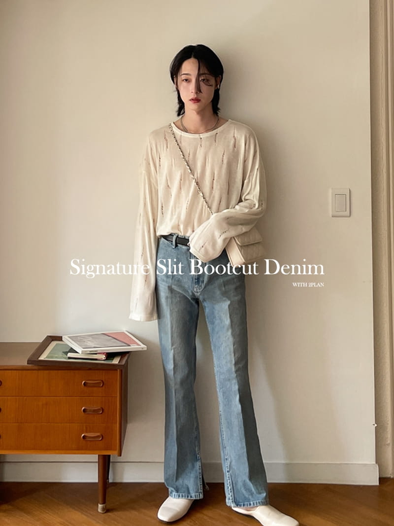 MONE - Korean Children Fashion - #Kfashion4kids - Bootscut Slit Jeans - 2