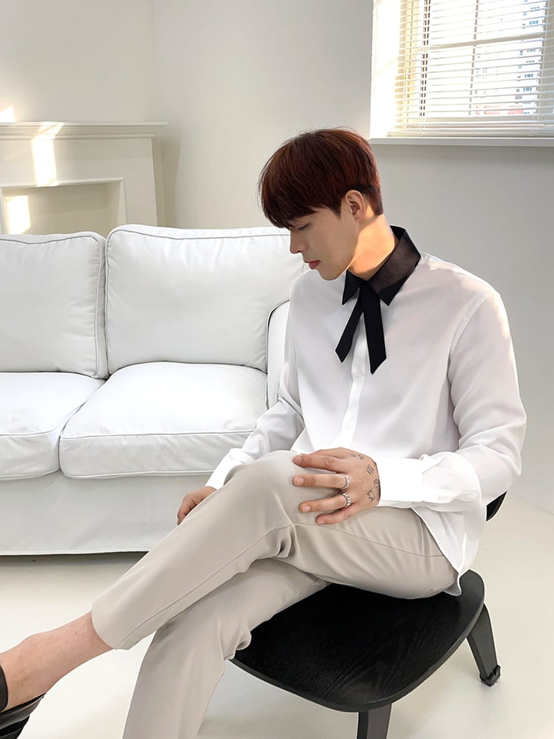 MONE - Korean Children Fashion - #Kfashion4kids - Jent Tie Color Shirt - 3