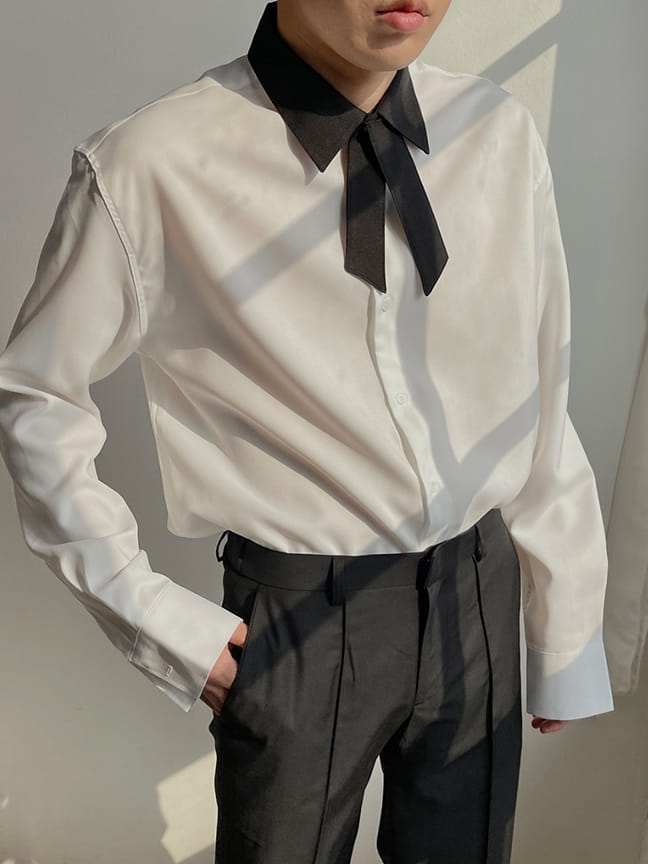 MONE - Korean Children Fashion - #Kfashion4kids - Jent Tie Color Shirt - 4