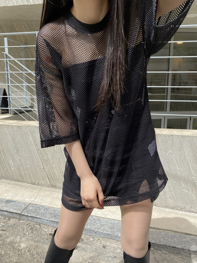 MONE - Korean Children Fashion - #Kfashion4kids - Pipe Mesh Round Short Sleeves Tee - 2