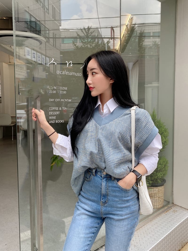 MONE - Korean Children Fashion - #Kfashion4kids - Rijabel Tweed Sleeveless
