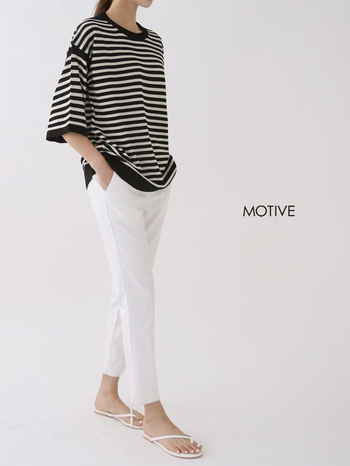 MOTIVE - Korean Children Fashion - #Kfashion4kids - Coco Stripes Tee - 2