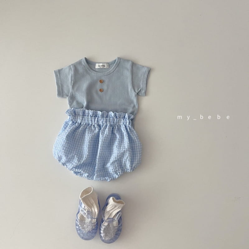 MY BEBE - Korean Children Fashion - #Kfashion4kids - Bloomer Button Tee Set - 12