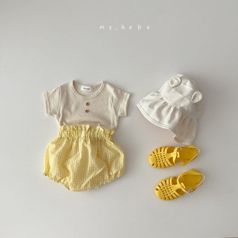 MY BEBE - Korean Children Fashion - #Kfashion4kids - Bloomer Button Tee Set - 4