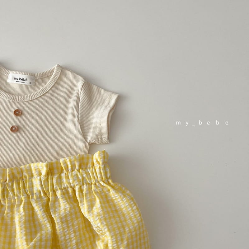 MY BEBE - Korean Children Fashion - #Kfashion4kids - Bloomer Button Tee Set - 5