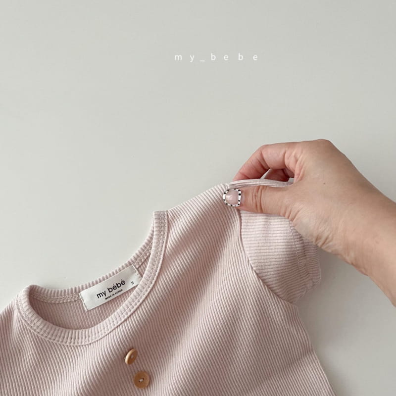 MY BEBE - Korean Children Fashion - #Kfashion4kids - Bloomer Button Tee Set - 6