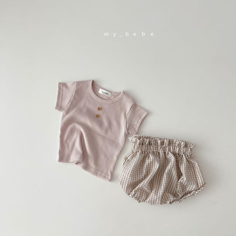 MY BEBE - Korean Children Fashion - #Kfashion4kids - Bloomer Button Tee Set - 7