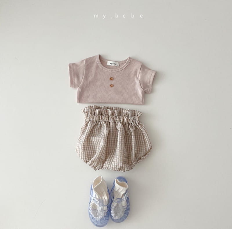 MY BEBE - Korean Children Fashion - #Kfashion4kids - Bloomer Button Tee Set - 8