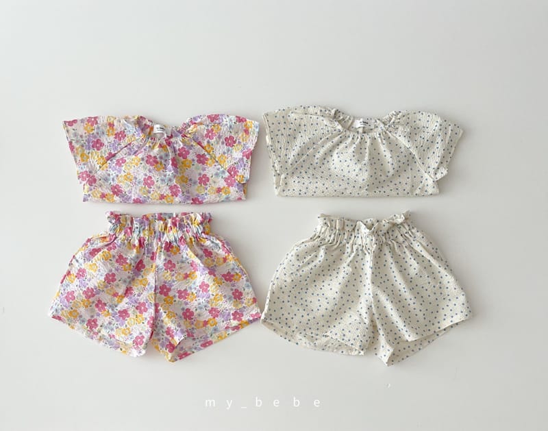 MY BEBE - Korean Children Fashion - #Kfashion4kids - Frill Mimi Top Bottom Set