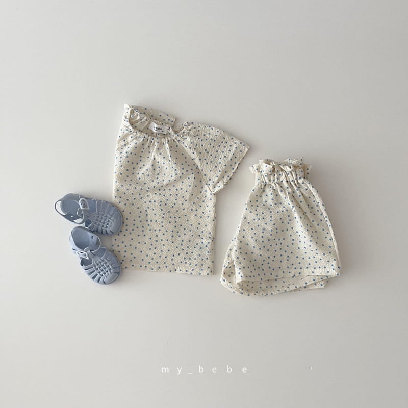MY BEBE - Korean Children Fashion - #Kfashion4kids - Frill Mimi Top Bottom Set - 8