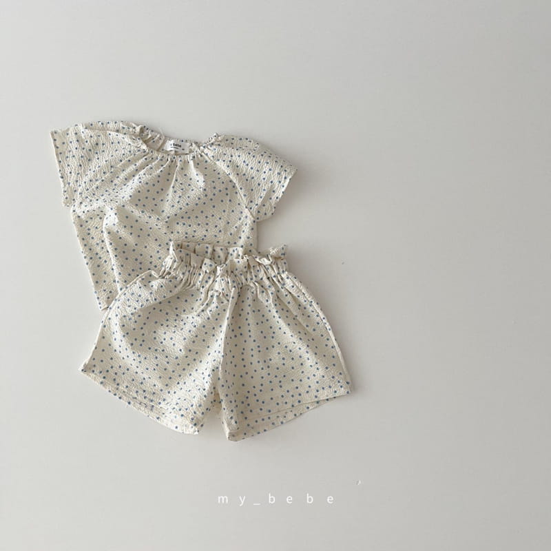 MY BEBE - Korean Children Fashion - #Kfashion4kids - Frill Mimi Top Bottom Set - 9
