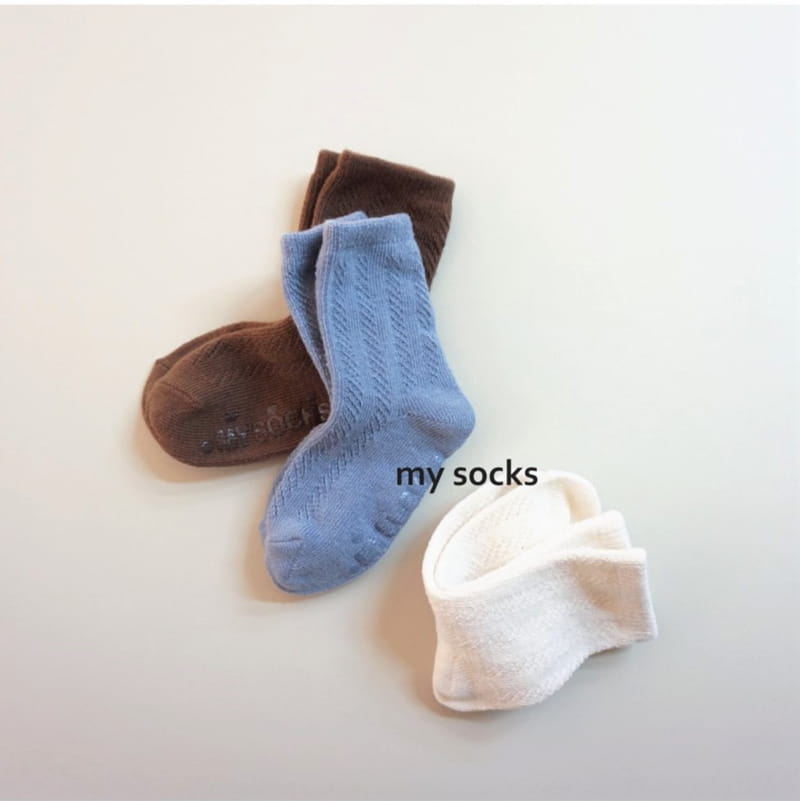 MY SOCKS - Korean Children Fashion - #Kfashion4kids - Olive Socks [set of 3]