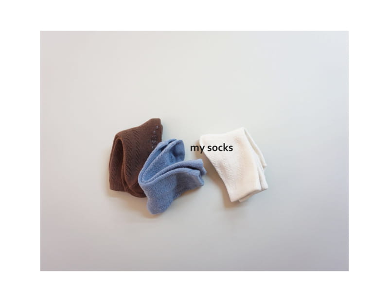 MY SOCKS - Korean Children Fashion - #Kfashion4kids - Olive Socks [set of 3] - 8