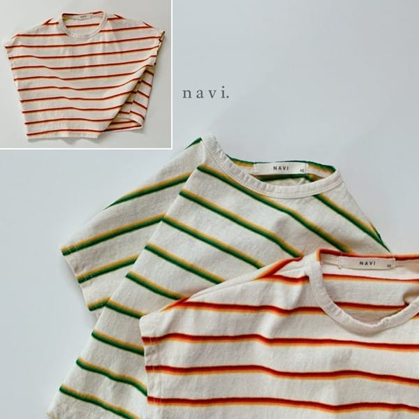 NAVI - Korean Children Fashion - #Kfashion4kids - Roni Stripes Sleeveless Tee