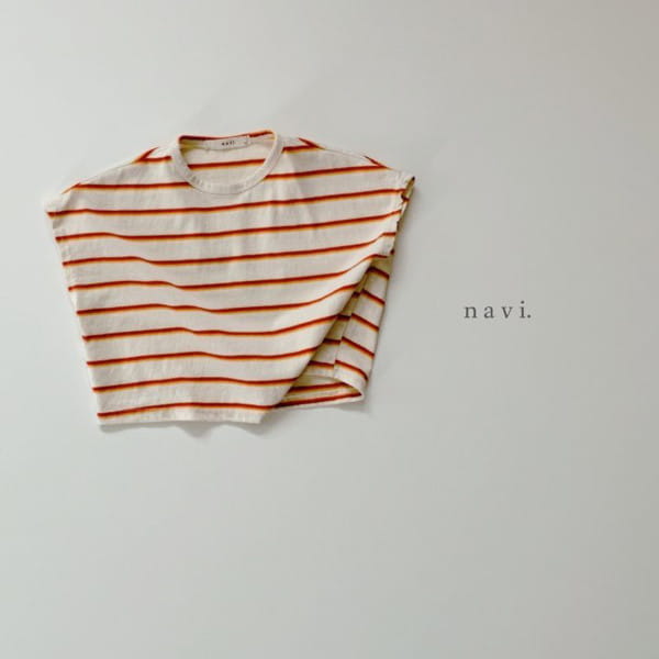 NAVI - Korean Children Fashion - #Kfashion4kids - Roni Stripes Sleeveless Tee - 5