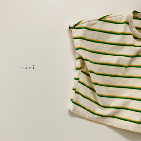 NAVI - Korean Children Fashion - #Kfashion4kids - Roni Stripes Sleeveless Tee - 9