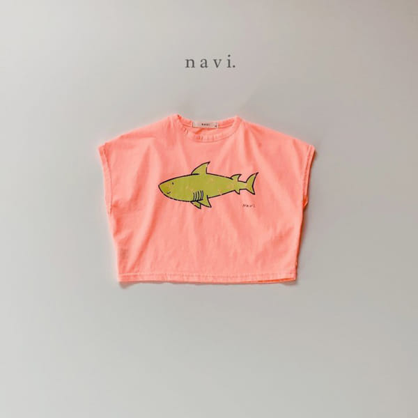 NAVI - Korean Children Fashion - #Kfashion4kids - Shark Sleeveless Tee - 10