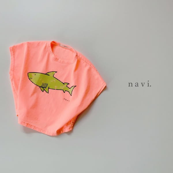 NAVI - Korean Children Fashion - #Kfashion4kids - Shark Sleeveless Tee - 11