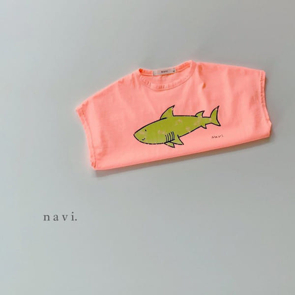 NAVI - Korean Children Fashion - #Kfashion4kids - Shark Sleeveless Tee - 3
