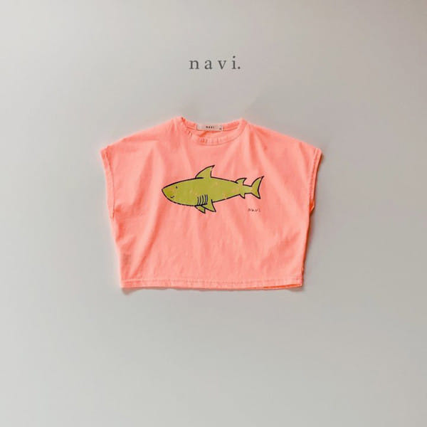 NAVI - Korean Children Fashion - #Kfashion4kids - Shark Sleeveless Tee - 4