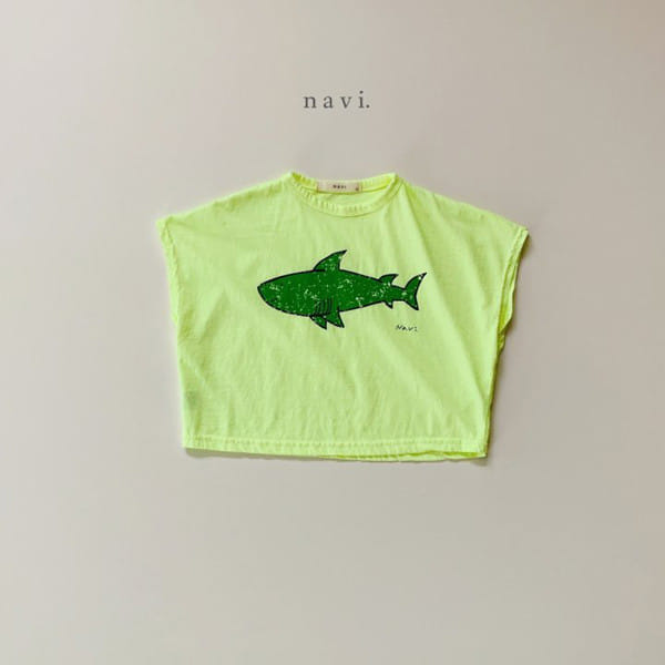 NAVI - Korean Children Fashion - #Kfashion4kids - Shark Sleeveless Tee - 5