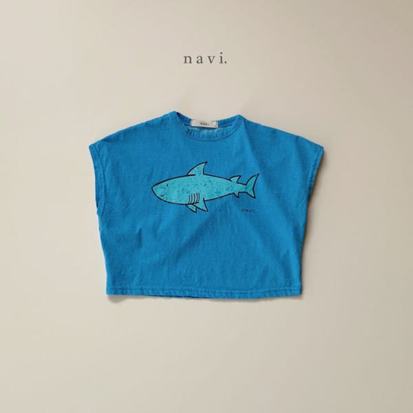 NAVI - Korean Children Fashion - #Kfashion4kids - Shark Sleeveless Tee - 8