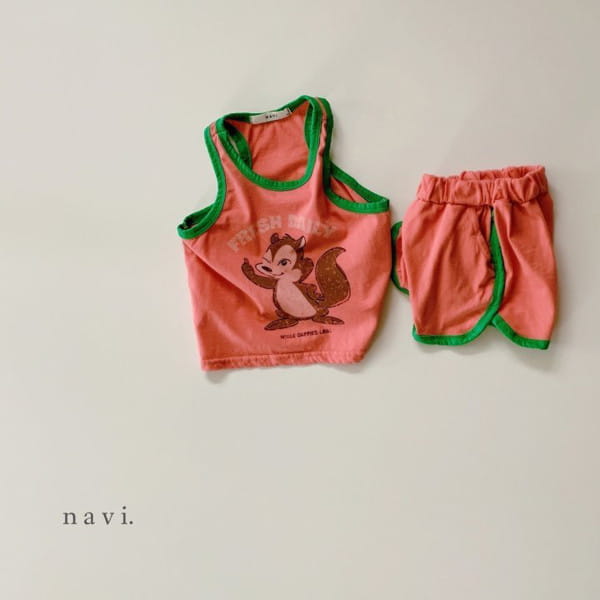 NAVI - Korean Children Fashion - #Kfashion4kids - Squirrel Top Bottom Set - 3