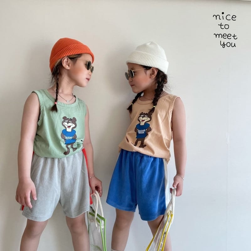 NICE TO MEET YOU - Korean Children Fashion - #Kfashion4kids - Sugar Bear Sleeveless - 12