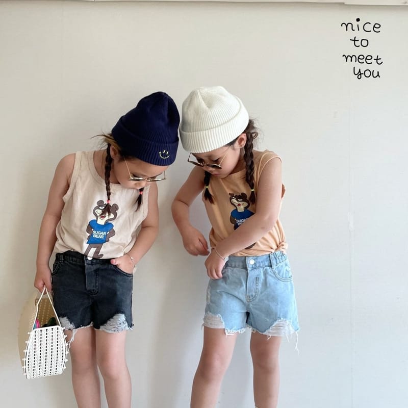 NICE TO MEET YOU - Korean Children Fashion - #Kfashion4kids - Sugar Bear Sleeveless - 5