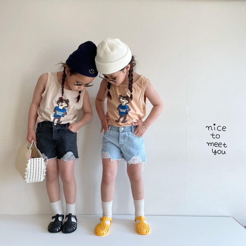 NICE TO MEET YOU - Korean Children Fashion - #Kfashion4kids - Sugar Bear Sleeveless - 9