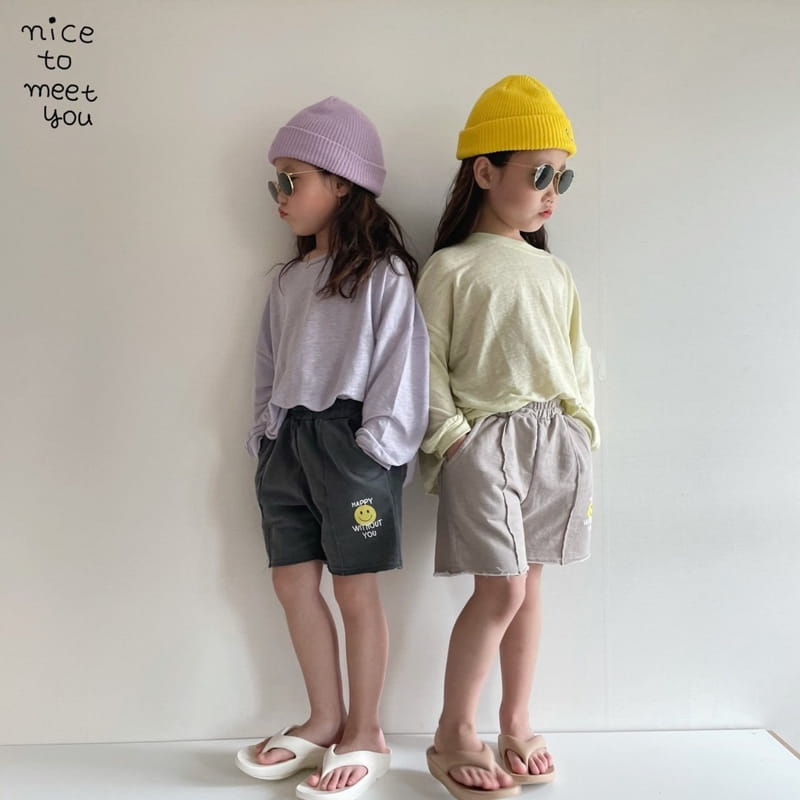 NICE TO MEET YOU - Korean Children Fashion - #Kfashion4kids - Pigment Happy Shorts - 12