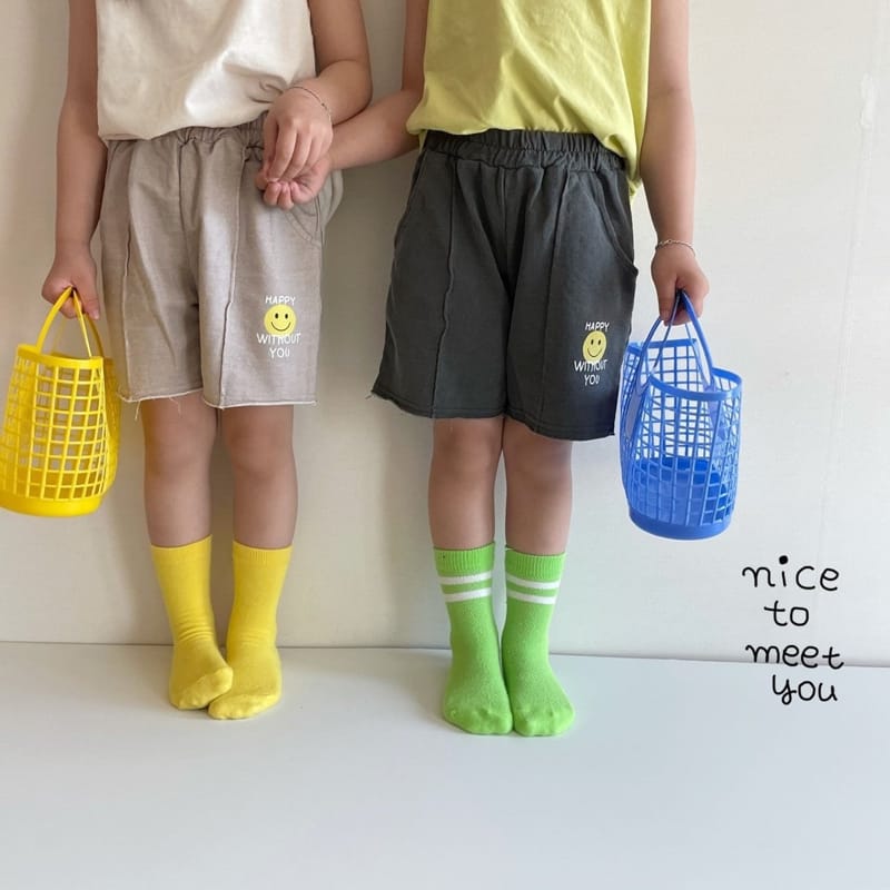 NICE TO MEET YOU - Korean Children Fashion - #Kfashion4kids - Pigment Happy Shorts - 2