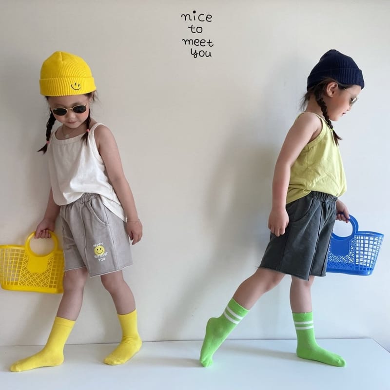 NICE TO MEET YOU - Korean Children Fashion - #Kfashion4kids - Pigment Happy Shorts - 4