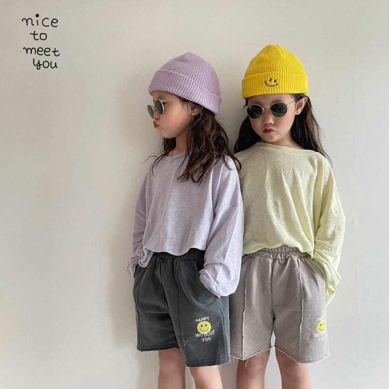 NICE TO MEET YOU - Korean Children Fashion - #Kfashion4kids - Pigment Happy Shorts - 6