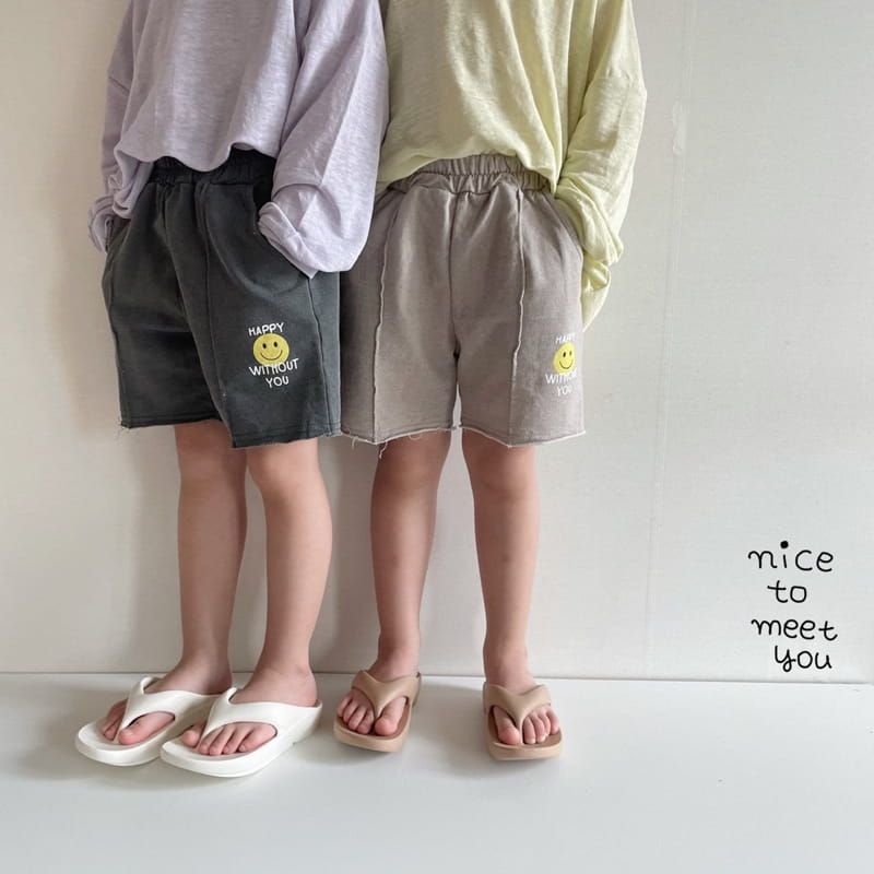 NICE TO MEET YOU - Korean Children Fashion - #Kfashion4kids - Pigment Happy Shorts - 7