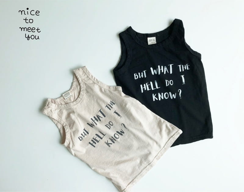 NICE TO MEET YOU - Korean Children Fashion - #Kfashion4kids - Dudu Sleeveless