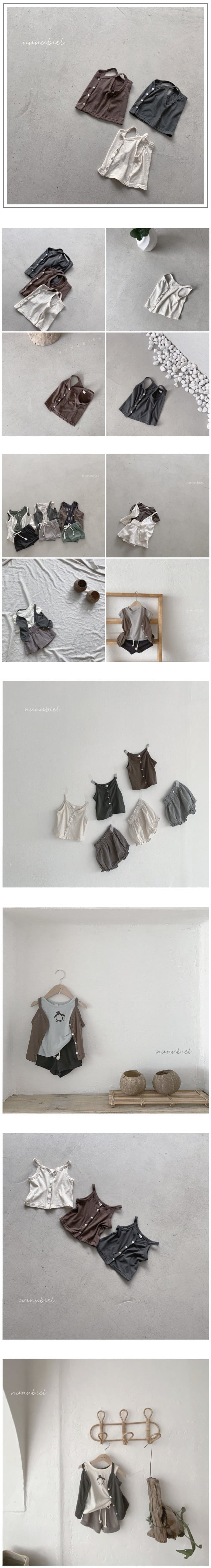 NUNUBIEL - Korean Children Fashion - #Kfashion4kids - Oatmeal String Sleeveless Tee