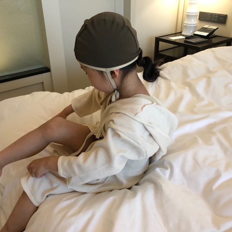 OATMEAL - Korean Children Fashion - #Kfashion4kids - Oatmeal Hoody Robe