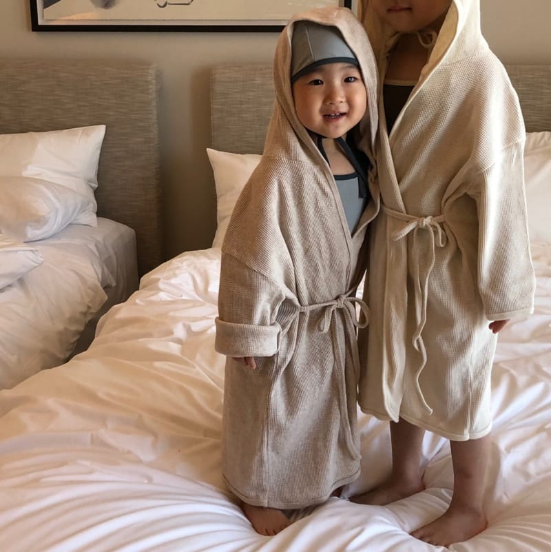 OATMEAL - Korean Children Fashion - #Kfashion4kids - Oatmeal Hoody Robe - 11