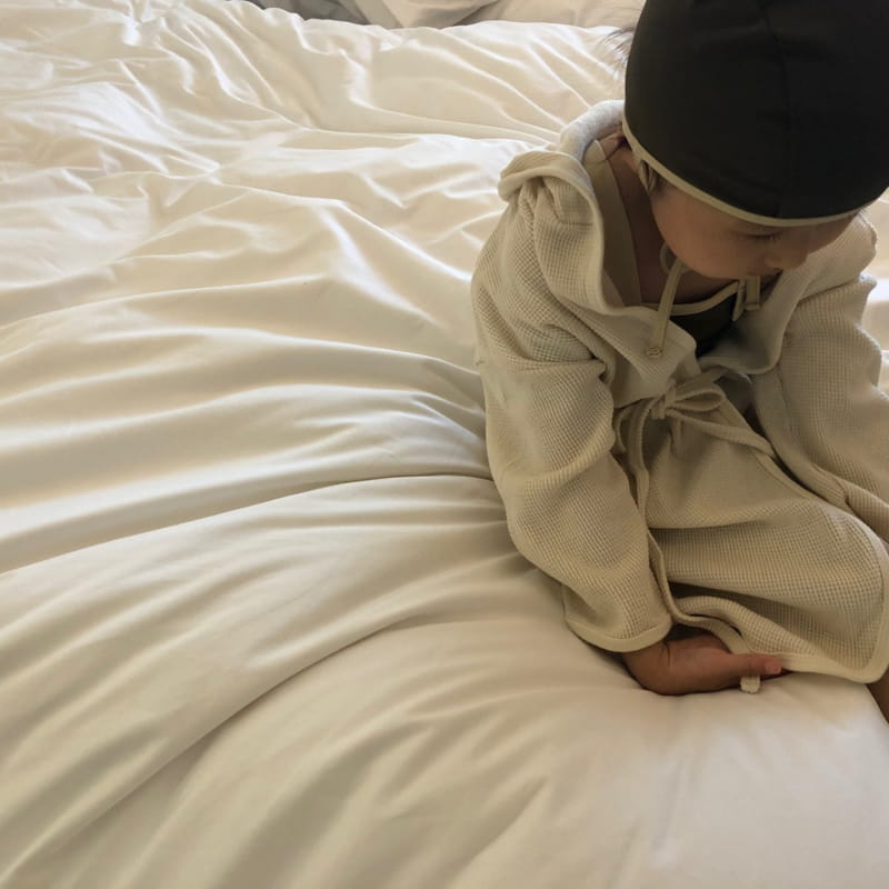 OATMEAL - Korean Children Fashion - #Kfashion4kids - Oatmeal Hoody Robe - 5
