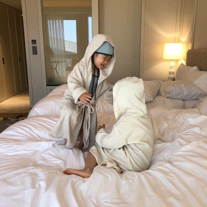OATMEAL - Korean Children Fashion - #Kfashion4kids - Oatmeal Hoody Robe - 8