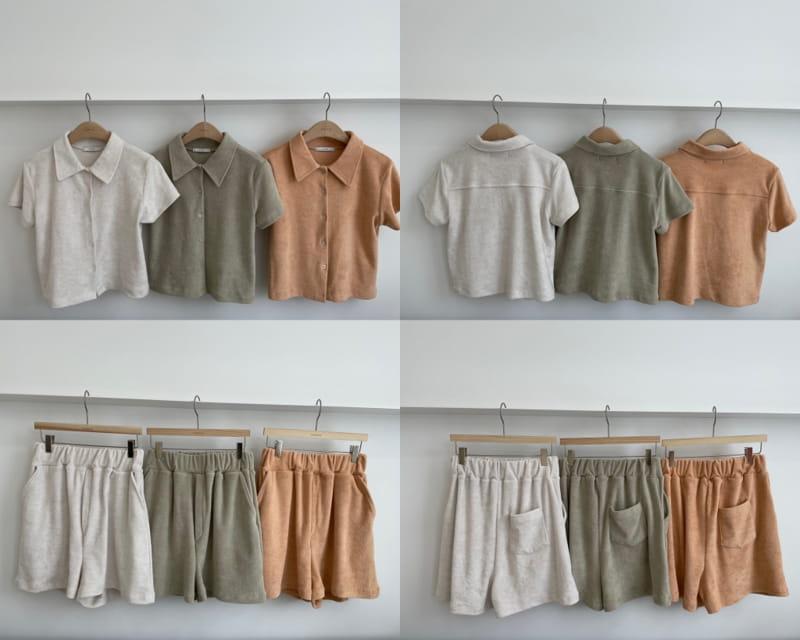ONDO - Korean Children Fashion - #Kfashion4kids - Terry Top Bottom Set - 4