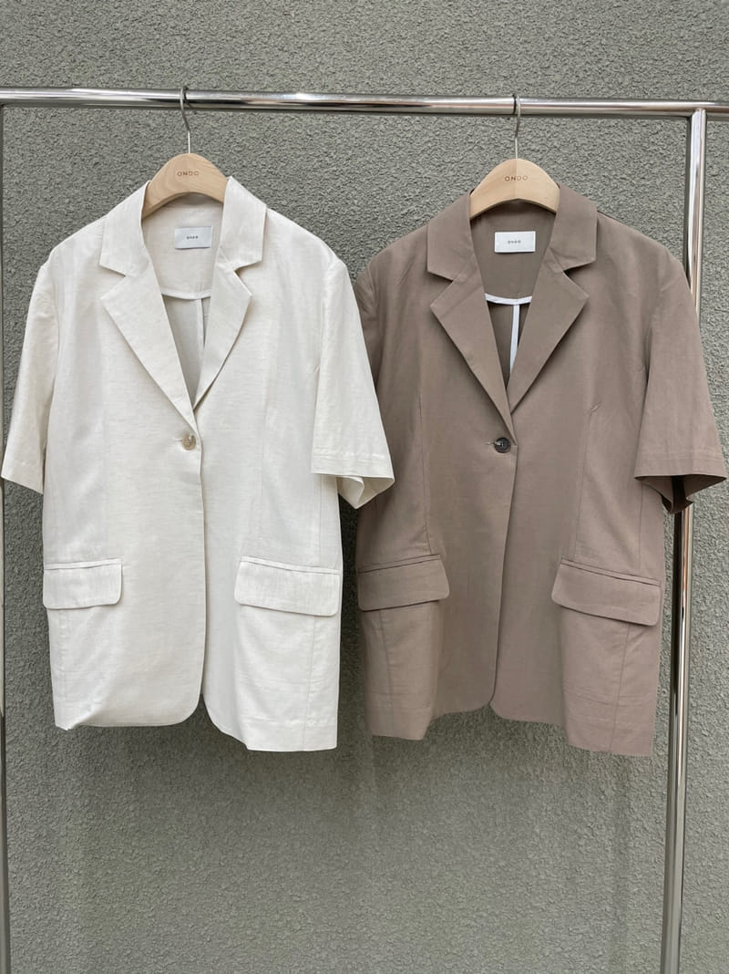 ONDO - Korean Children Fashion - #Kfashion4kids - Linen One Button Jacket - 4