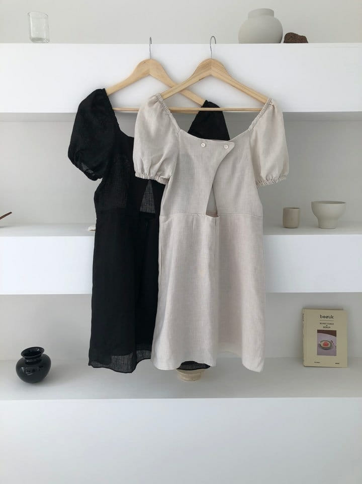 ONDO - Korean Children Fashion - #Kfashion4kids - 100 Puff Linen One-piece - 4